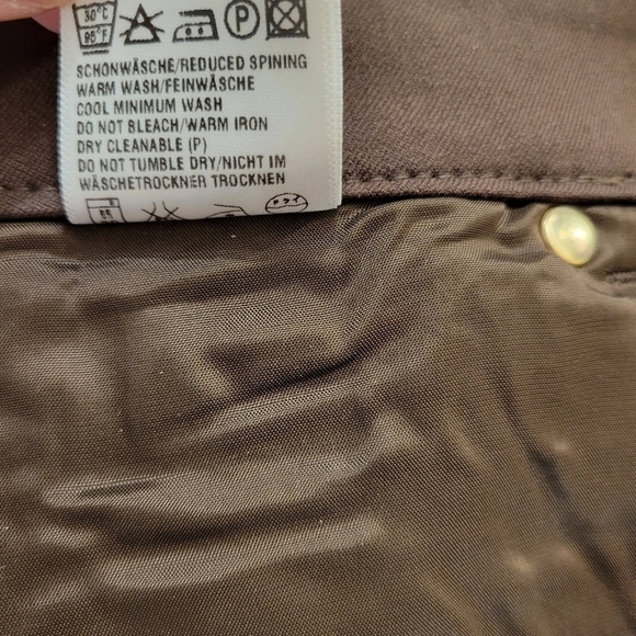 Escada Dark Brown Straight Leg Pants - Picture 8 of 9